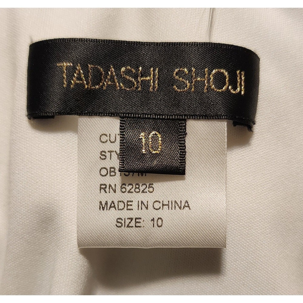 Tadashi Shoji Black Lace Ruched Sheath Dress Size 10 Elegant Evening Cocktail - Picture 4 of 10